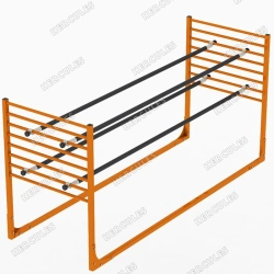 Rehabilitation bars for walking (double-deck device for learning to walk)