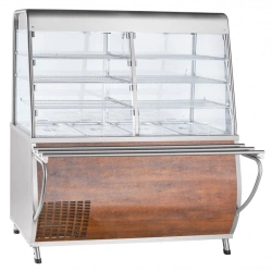 Refrigerated high-temperature display counter with neutral cabinet PVV(H)-70T-S-01-NSh (kashir.)