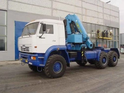 Crane-manipulator truck (truck tractor); Truck tractor with CMU, UZST brand, type UZST05, modification 483T-22 on chassis KA