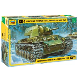 Assembled model Soviet heavy tank of 1940 with cannon L-11 KV-1