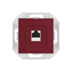 CADUCEUS ALING PRESTIGE Flush-mounted computer socket with Keystone RJ45 8P8C cat.6 UTP module, burgundy, item no. 60150.3 (?