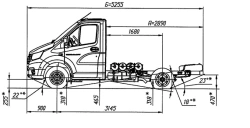 Chassis GAZelle NN, Modification A21R26, Dual fuel engine (petrol/ CNG )