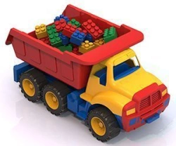 Dump truck "Mishka" with construction set (47 parts)