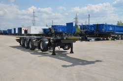 Semi-trailer-container wagon TONAR model 99891 with axle unit manufactured by TONAR model 90432
