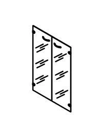 Medium glass doors. Furniture set "Work"