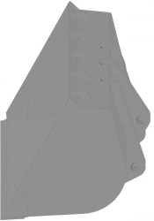 Lightweight bucket with volume V=3,5 m3 for loading light materials on front loader Jingong JGM738K