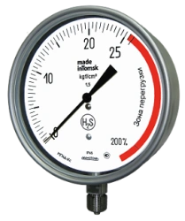 Pressure gauge with overload protection MP4A-Ks UHL1 1.5 0...160MPa M20x1.5 160MM aluminium IP53