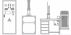 Installation for determination of coke strength after reaction with carbon dioxide (CSR and CRI).