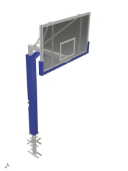 Stationary outdoor basketball rack