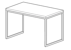 Metal-framed table RM 01/02