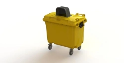 Mobile waste bin 660l Art.25.C19.H (20.803.20.PE; 21.053.20.T)
