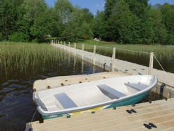 Floating modular prefabricated pontoon