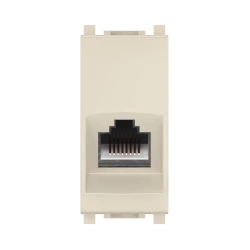 CADUCEUS ALING Experience flush-mounted computer socket Keystone RJ45 8P8C cat.6 UTP, 1M, beige, art. 74223.9