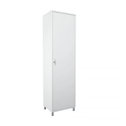 Medical metal office cupboard for documents one-section single-door SHOD - 1.1