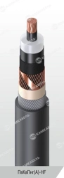 Power cable with copper core insulated with cross-linked polyethylene for voltage 64/110 and 127/220 kV of PvCaPng(A)-HF grade