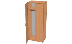 Wardrobe with a rod. Model:SHO-1