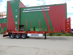 Three-axle semi-trailer sorting truck model PT-24 of modification PT-24L with axle unit BPW HSFALM 9010-15 V36 61.68.361.147QS a