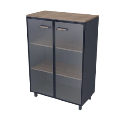 Medium filing cabinet with glass PREGO