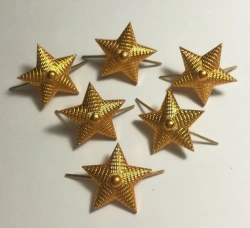 Gold-coloured metal star with diameter of 20 mm for employees, TU 9675-191-08836809-2012, Izv. 1,2,3,4