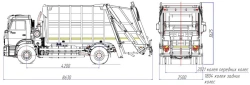 Rear-loading rubbish truck model MK-4542-G6