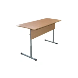 Adjustable two-seater school desk