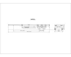 Semi-trailer biaxial BZAP 94552L container carrier
