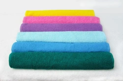 Smooth-dyed cotton terry cloths