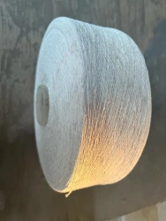 Flax fibres prepared for spinning