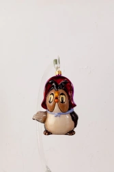 Licence Christmas tree toy made of glass "Owl"