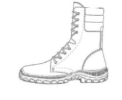 Special leather footwear for men: boots with high tibs, model Bv, for protection against mechanical impacts (punctures with anti