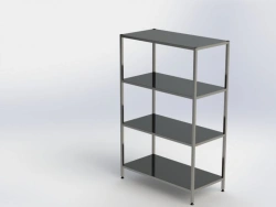 Stainless steel industrial shelving unit, model SKN