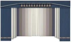 Set of poplin curtains model "London 3"