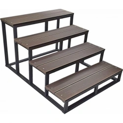 Outdoor steps of "Edelwood" trade mark