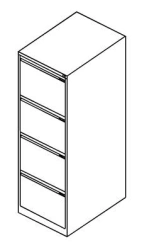 Metal file cabinet