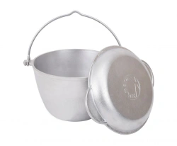 Kukmara TM 3L (uncoated) cast aluminium camping pot with aluminium lid