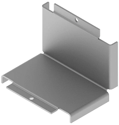 Tray cover for 90 degree angle vertical internal G-shaped tray KL 000 GF90, with overall dimensions from 50 mm to 600 m