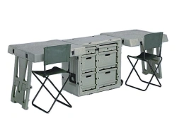 Item No.: 07-N.01.W.002/X, Folding mobile container table ADMIRAL® with two tops