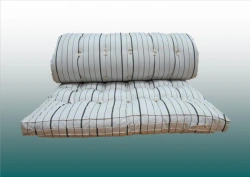 Cotton wool mattress made of blended fabrics with cotton wool filling