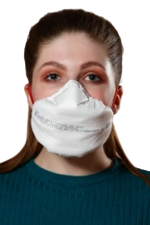 Filtering half-mask for protection against aerosols with additional protection against vapours and gases "Respirator "Lepestok -
