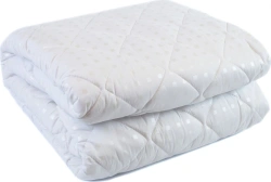Blanket with filling made of synthetic fibres