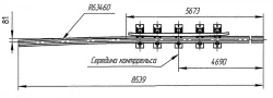 Cross rail with counter rail of project H01.011.8000.00-03