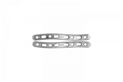 Anatomically curved clavicle plate with angular stability right/left (for 3.5 mm screws)