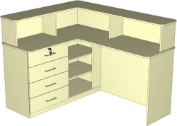 Wooden furniture for commercial establishments: Administrative desk