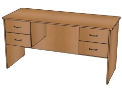 Desk with two hanging drawers/ C20