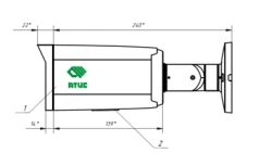 IP-camera with IR-illumination, model VK-AT-6-22-61