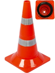 Traffic cone 520 mm weighted 2 retroreflective stripes KC-2.8