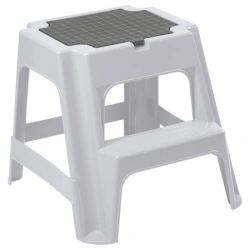 4312607; Stool with step "VOLF" 472x486x418 mm (Light grey)