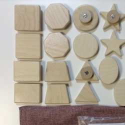 Set of chips for "Sensino": classical geometrical figures