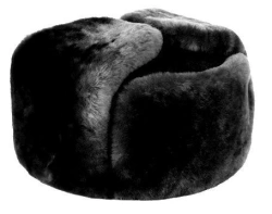 Sheepskin fur earflap for employees of institutions and bodies of the penal and correctional system of the Russian Federation, t