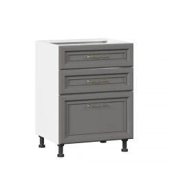 Gelatto LD.241830.000 Front set for kitchen cabinet 600 with 3 drawers LUX (4) (Onyx grey)